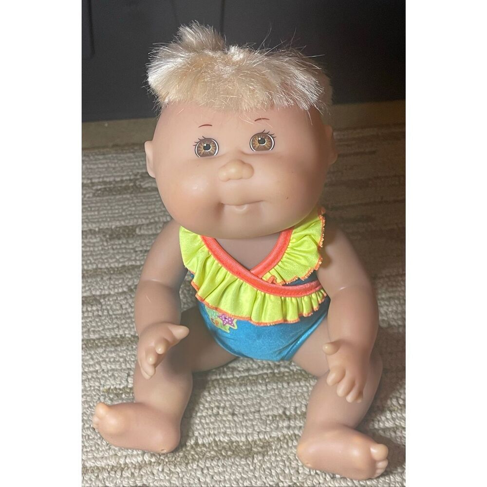 1988 Mattel Cabbage Patch Swimmer Baby Doll w/ swim mask - Picture 2 of 14
